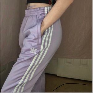 Purple Adidas joggers! size small